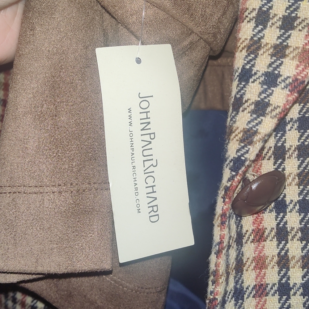 Ralph Lauren Plaid Blazer with Brown Collar - Picture 6 of 9